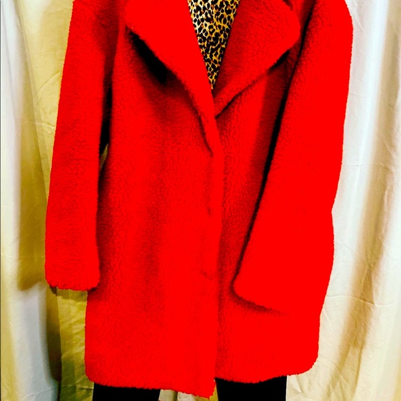 Red Teddy Bear Jacket Oak and Ivy size M - Picture 1 of 6